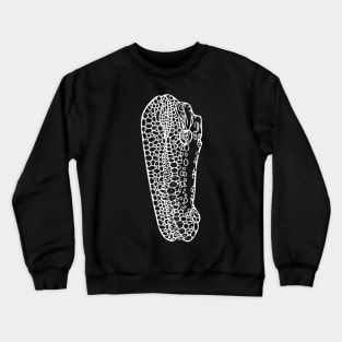 Croc Head in White Crewneck Sweatshirt